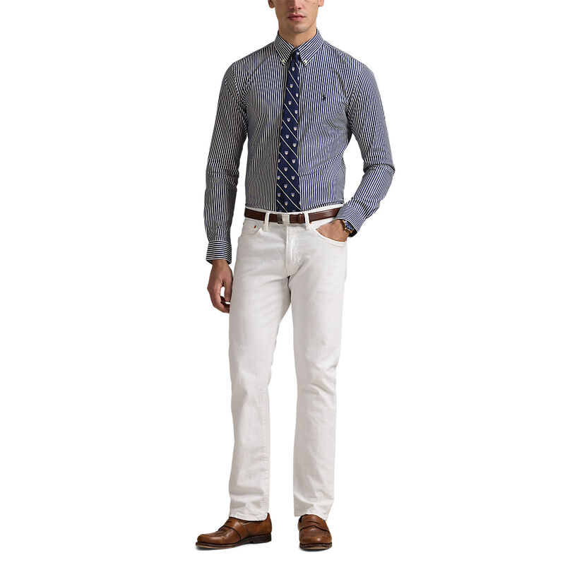 Polo Ralph Lauren Custom Fit Striped Stretch Poplin Shirt image number 3